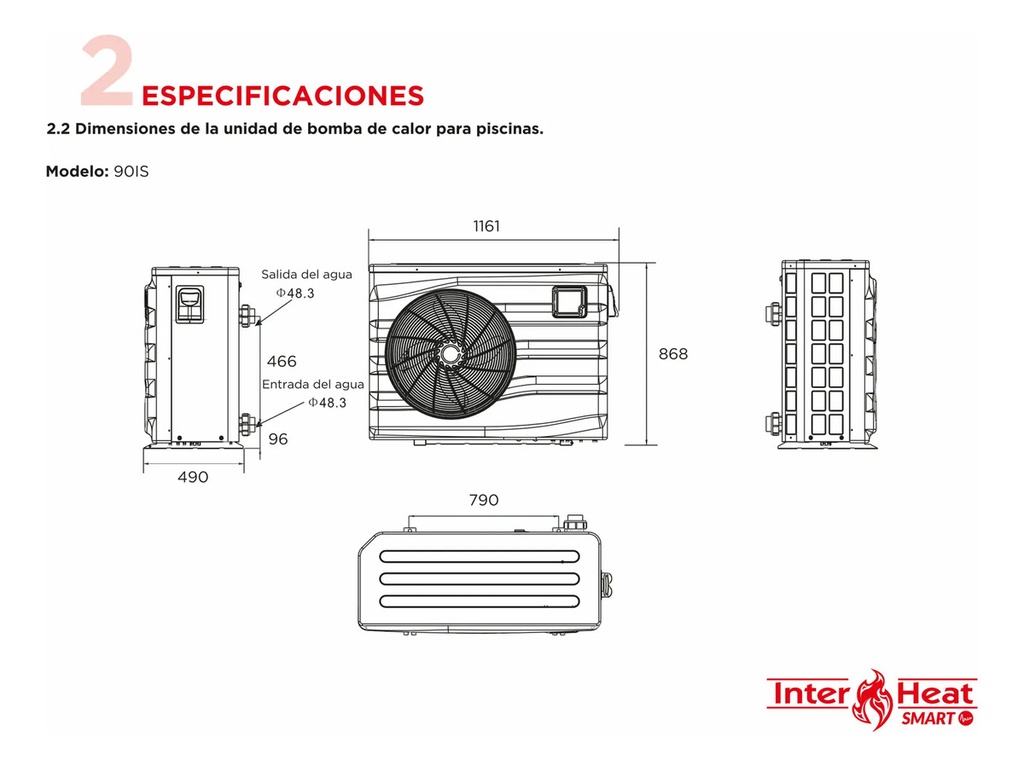 SOLO MELI - BOMBA DE CALOR PARA ALBERCA INTERHEAT DE 90 000 BTUS 220V