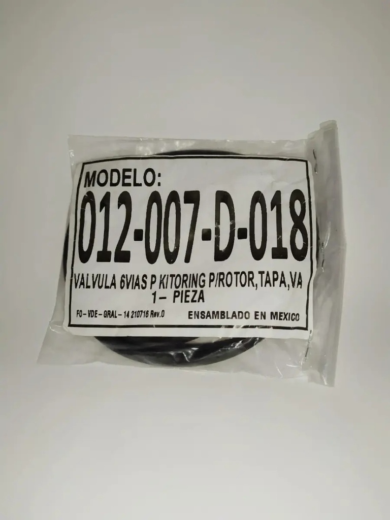 SOLO MELI - REFACCION ORING FILTROS PANDA 16 A 24 012-007-D-018