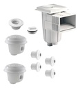 SOLO MELI - KIT DE EMPOTRABLES PARA ALBERCA CON 2 DREN FONDO DESNATADOR