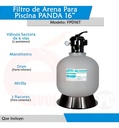 SOLO MELI SUR - FILTRO PARA ALBERCA PISCINAS DE ARENA 16 REFORZADO PANDA
