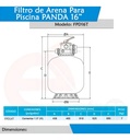 SOLO MELI SUR - FILTRO PARA ALBERCA PISCINAS DE ARENA 16 REFORZADO PANDA