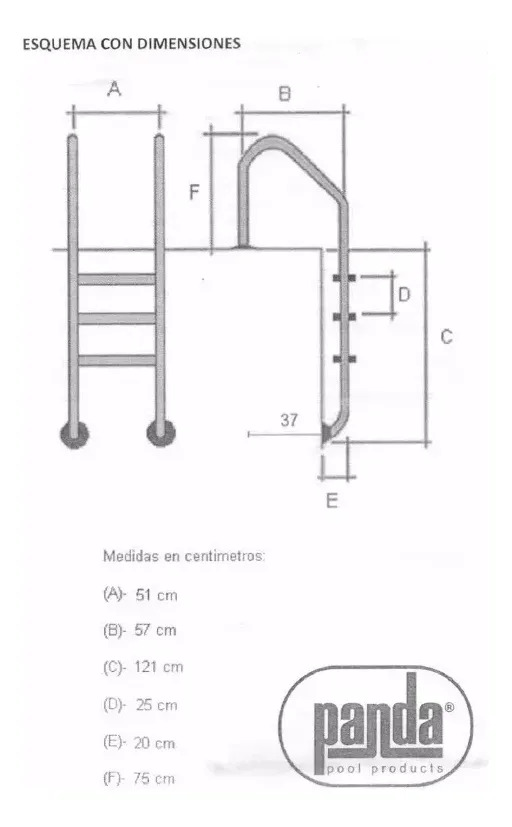 SOLO MELI PIS - ESCALERA 3 PEDAÑOS ACERO INOXIDABLE PISCINAS ALBERCAS