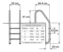 SOLO MELI PIS - ESCALERA 4 PEDAÑOS AC. INOXIDABLE PISCINAS ALBERCAS