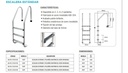 SOLO MELI PIS - ESCALERA 5 PEDAÑOS AC. INOXIDABLE PISCINAS ALBERCAS