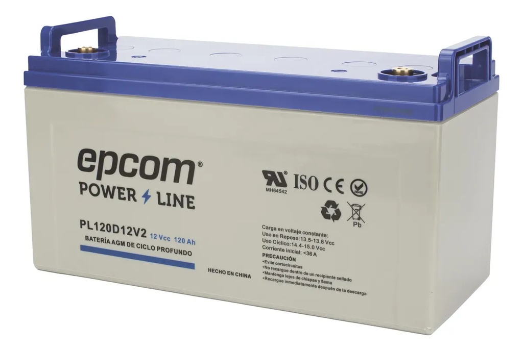 SOLO MELI SUR - BATERÍA SOLAR AGM 12V 100AH EPCOM MODELO 120 AMP