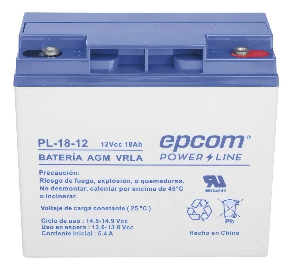 SOLO MELI SUR - BATERÍA 12 VCC 18 AH TECNOLOGÍA AGM-VRLA