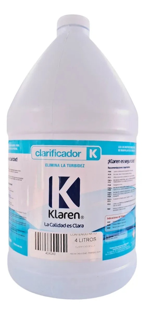 SOLO MELI PIS - CLARIFICADOR KLAREN PRESENTACIÓN 4 LTS PARA ALBERCA