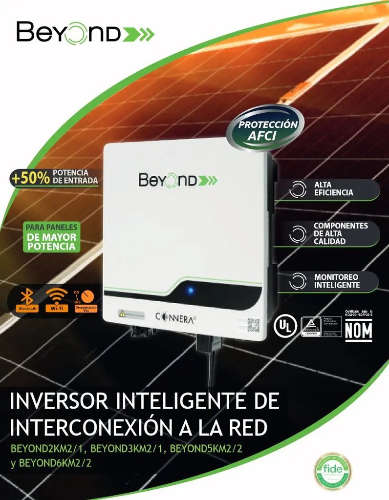 SOLO MELI SUR - INVERSOR DE INTERCONEXION A RED CONNERA SERIE BEYOND 2 KW