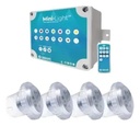 SOLO MELI SUR - KIT DE 4 MINI LAMPARA 6W CONTROL TRANSFORMADOR ALBERCA RGB