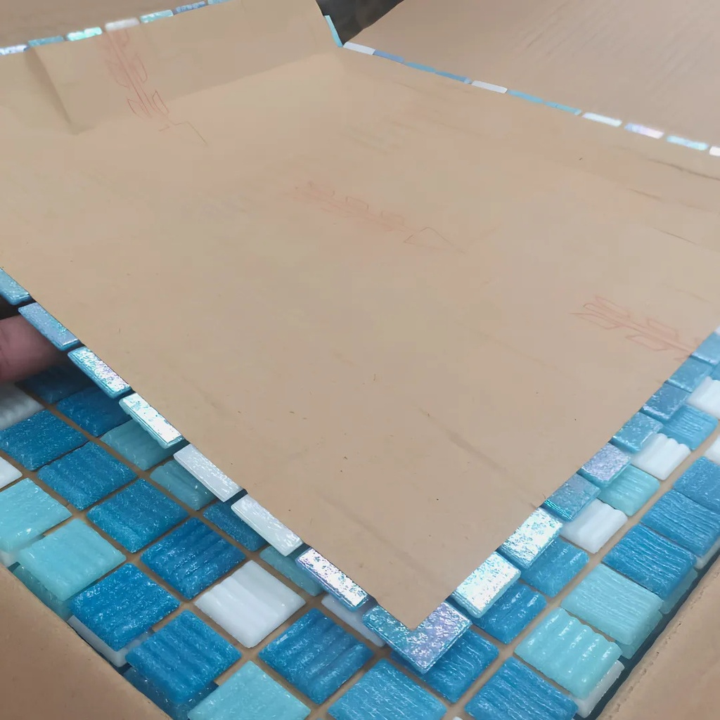 SOLO MELI PIS - MOSAICO PARA ALBERCA MEZCLA SASSARI BRILLARE AZUL ACERO