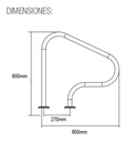 SOLO MELI - PAR PASAMANOS PARA ALBERCA ACERO INOXIDABLE 304