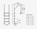 SOLO MELI - ESCALERA ACERO INOXIDABLE 3 P INTERWATER PISCINAS ALBERCAS