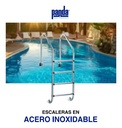 SOLO MELI - ESCALERA PARA PISCINAS EN ACERO INOXIDABLE PANDA 3 PELDAÑOS