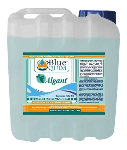 SOLO MELI - ALGICIDA, BACTERICIDA, FUNGICIDA  ALGANT PARA ALBERCA 4 LTS
