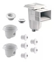 SOLO MELI - KIT DE EMPOTRABLES PARA ALBERCA CON 2 DREN Y 2 DESNATADOR