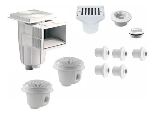 SOLO MELI - KIT DE EMPOTRABLES PARA CONSTRUIR TU ALBERCA DESNATADOR DREN