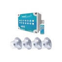 SOLO MELI - KIT DE 4 MINI LAMPARA 6W CONTROL TRANSFORMADOR PARA ALBERCA