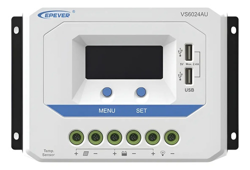 SOLO MELI - CONTROLADOR EPSOLAR PWM 12/24V 60 A, SALIDA USB