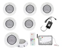 SOLO MELI - PAQUETE 7 LAMPARA LED PARA ALBERCA COLORES RGB 18W TRANSFORM
