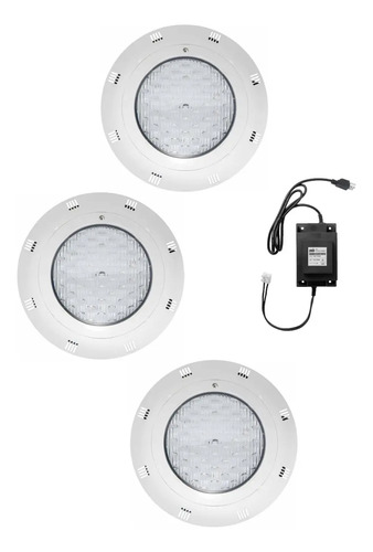 SOLO MELI - 3 LAMPARA LED PARA PISCINA RGB, 18 WATTS, 12 VCA Y TRANSFORM
