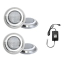SOLO MELI SUR - 4 LAMPARA LED RGB PISCINA DELUXE 7 WATTS, 12 VC + TRANSFORMA