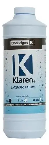 SOLO MELI SUR - QUIMICO ALGICIDA KLAREN 1 LT. ELIMINA ALGA NEGRA DE ALBERCAS