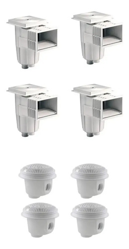 SOLO MELI SUR - KIT DE 4 DRENES DE FONDO Y 4 DESNATADORES