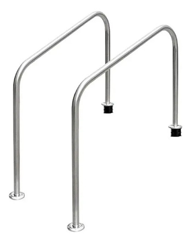 SOLO MELI SUR - PAR DE PASAMANOS 2 CURVAS ACERO INOX PARA ALBERCA 48