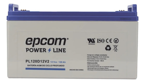 SOLO MELI SUR - BATERÍA SOLAR AGM 12V 100AH EPCOM MODELO 120 AMP