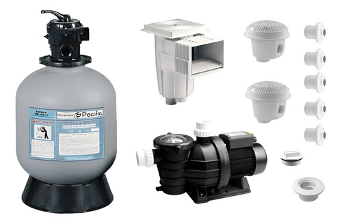 SOLO MELI - KIT DE EMPOTRABLES BOMBA 1 HP Y FILTRO 16 PARA ALBERCA