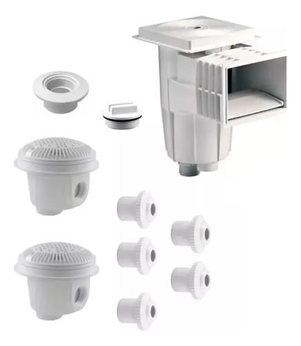 SOLO MELI PIS - KIT DE EMPOTRABLES PARA ALBERCA CON 2 DREN Y DESNATADOR