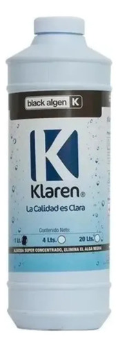 SOLO MELI PIS - QUIMICO ALGICIDA KLAREN 1 LT. ELIMINA ALGA NEGRA DE ALBERCAS