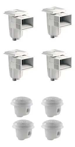SOLO MELI PIS - KIT DE 4 DRENES DE FONDO Y 4 DESNATADORES