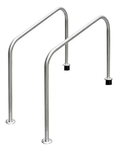 SOLO MELI PIS - PAR DE PASAMANOS 2 CURVAS ACERO INOX PARA ALBERCA 48