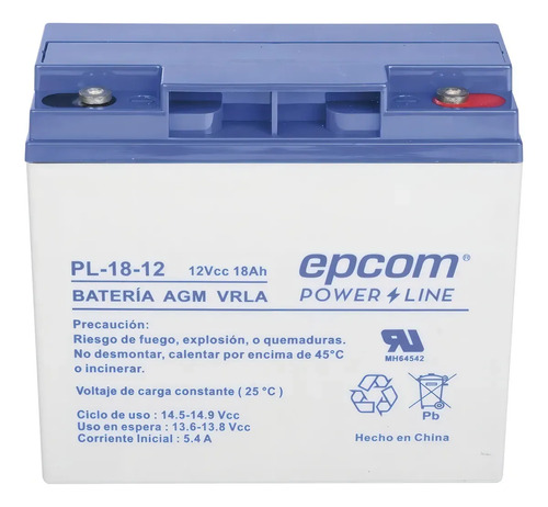 SOLO MELI PIS - BATERÍA 12 VCC 18 AH TECNOLOGÍA AGM-VRLA