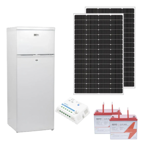 SOLO MELI PIS - PAQUETE DE REFRIGERADOR SOLAR CON BATERIAS Y PANEL SOLAR