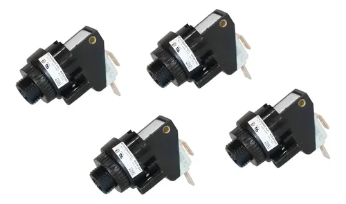 SOLO MELI - KIT 4 ARRANCADORES BOTON PARA HIDROMASAJE MICROSWITCH JAG4 NEGRO