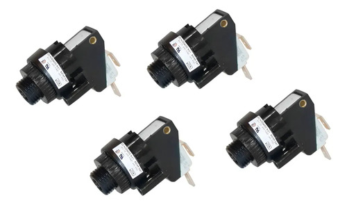 SOLO MELI PIS - KIT 4 ARRANCADORES BOTON PARA HIDROMASAJE MICROSWITCH JAG4 NEGRO